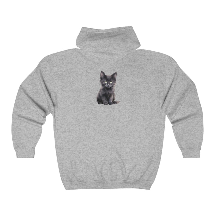 Black Kitten Hoodie - Cute & Playful Hoodie - Blululi