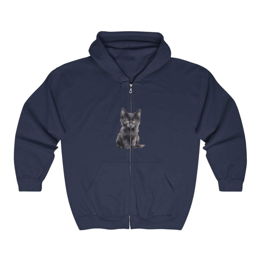 Black Kitten Hoodie - Cute & Playful Hoodie - Blululi