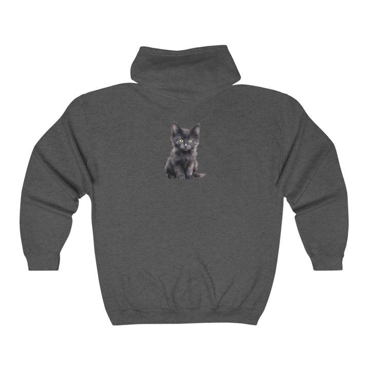 Black Kitten Hoodie - Cute & Playful Hoodie - Blululi