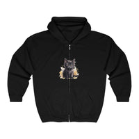 Black Kitten Watercolor Hoodie - Cute Cat Design Hoodie - Blululi