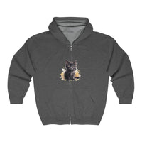 Black Kitten Watercolor Hoodie - Cute Cat Design Hoodie - Blululi