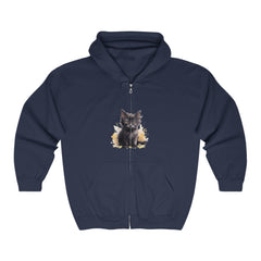 Black Kitten Watercolor Hoodie - Cute Cat Design Hoodie - Blululi