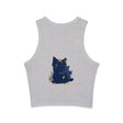 Blue Black Cat Watercolor Racerback Tank Top Tank Top - Blululi