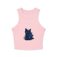 Blue Black Cat Watercolor Racerback Tank Top Tank Top - Blululi