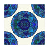 Blue & Green Mandala Tablecloth - Ivory Home Decor - Blululi