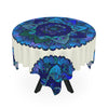 Blue & Green Mandala Tablecloth - Ivory Home Decor - Blululi