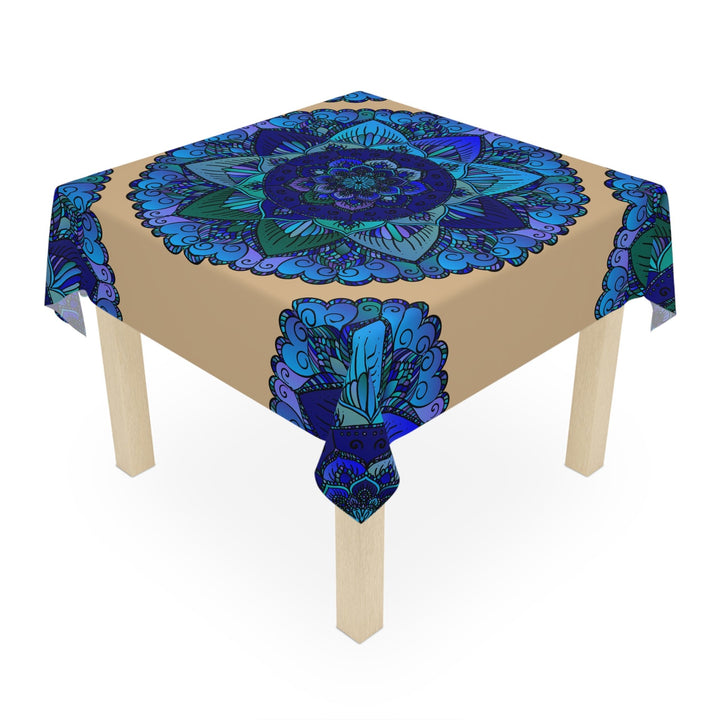 Blue & Green Mandala Tablecloth - Sand Home Decor - Blululi