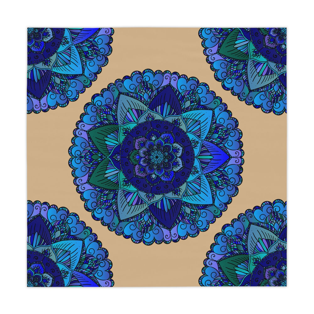 Blue & Green Mandala Tablecloth - Sand Home Decor - Blululi