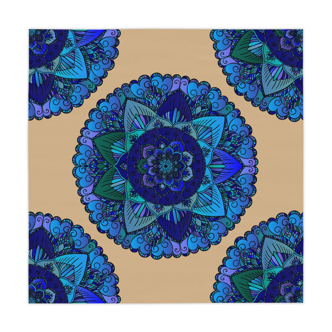 Blue & Green Mandala Tablecloth - Sand Home Decor - Blululi