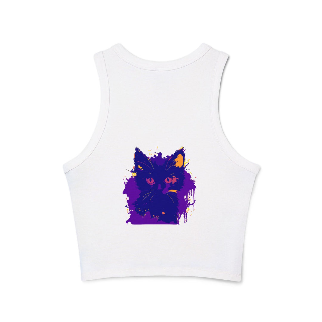 Blue & Pink Watercolor Cat Racerback Tank Top Tank Top - Blululi