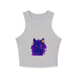 Blue & Pink Watercolor Cat Racerback Tank Top Tank Top - Blululi