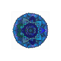 Blue & Purple Mandala Poster - Intricate Design Poster - Blululi