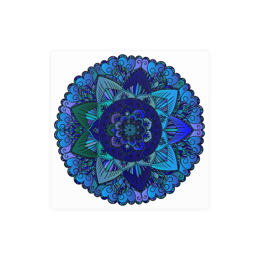 Blue & Purple Mandala Poster - Intricate Design Poster - Blululi