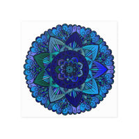 Blue & Purple Mandala Poster - Intricate Design Poster - Blululi