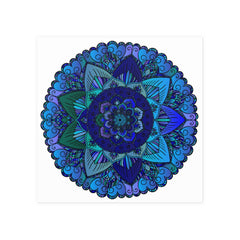 Blue & Purple Mandala Poster - Intricate Design Poster - Blululi