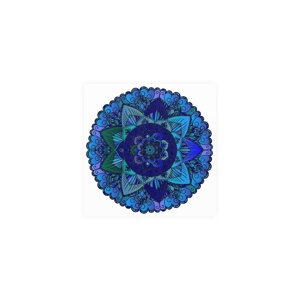 Blue & Purple Mandala Poster - Intricate Design Poster - Blululi