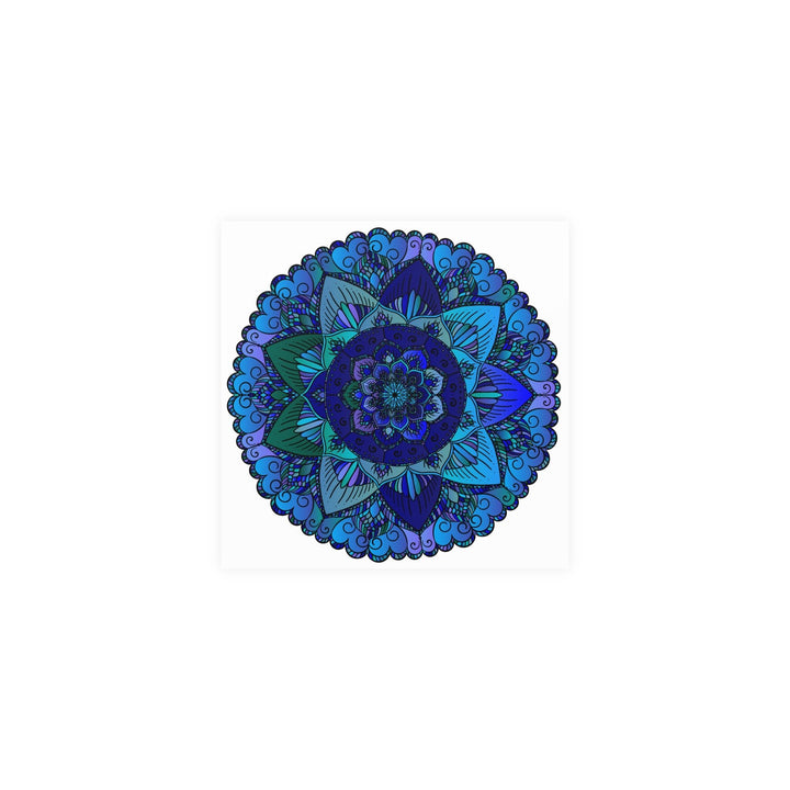 Blue & Purple Mandala Poster - Intricate Design Poster - Blululi