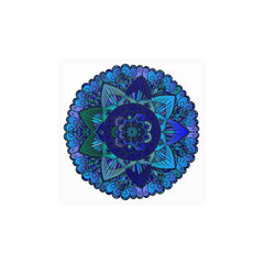 Blue & Purple Mandala Poster - Intricate Design Poster - Blululi