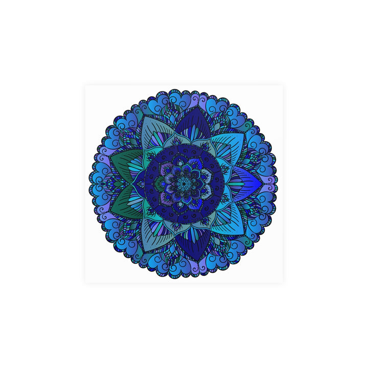 Blue & Purple Mandala Poster - Intricate Design Poster - Blululi