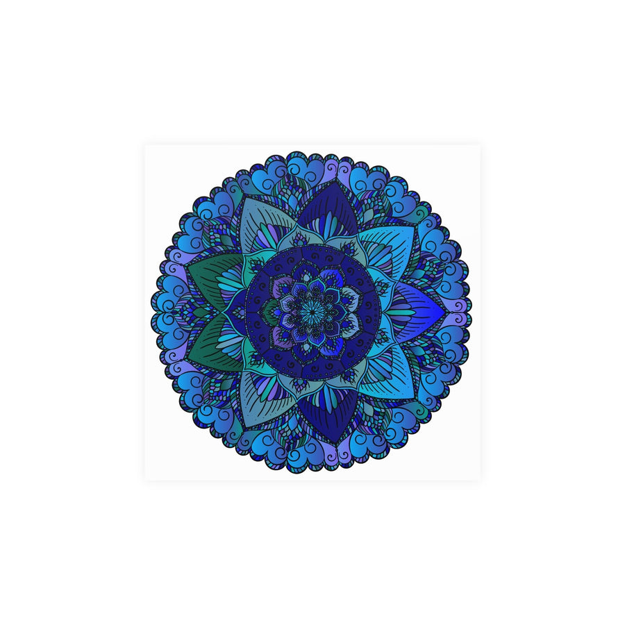 Blue & Purple Mandala Poster - Intricate Design Poster - Blululi