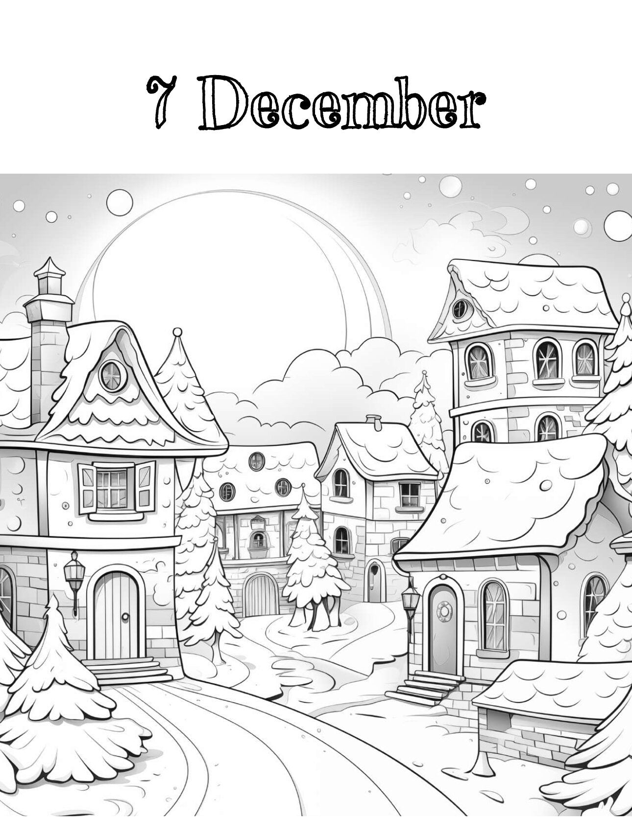 Blululi Christmas Advent Calendar Coloring Pages Bundle - 8.5 x 11 - inch digital download - Blululi