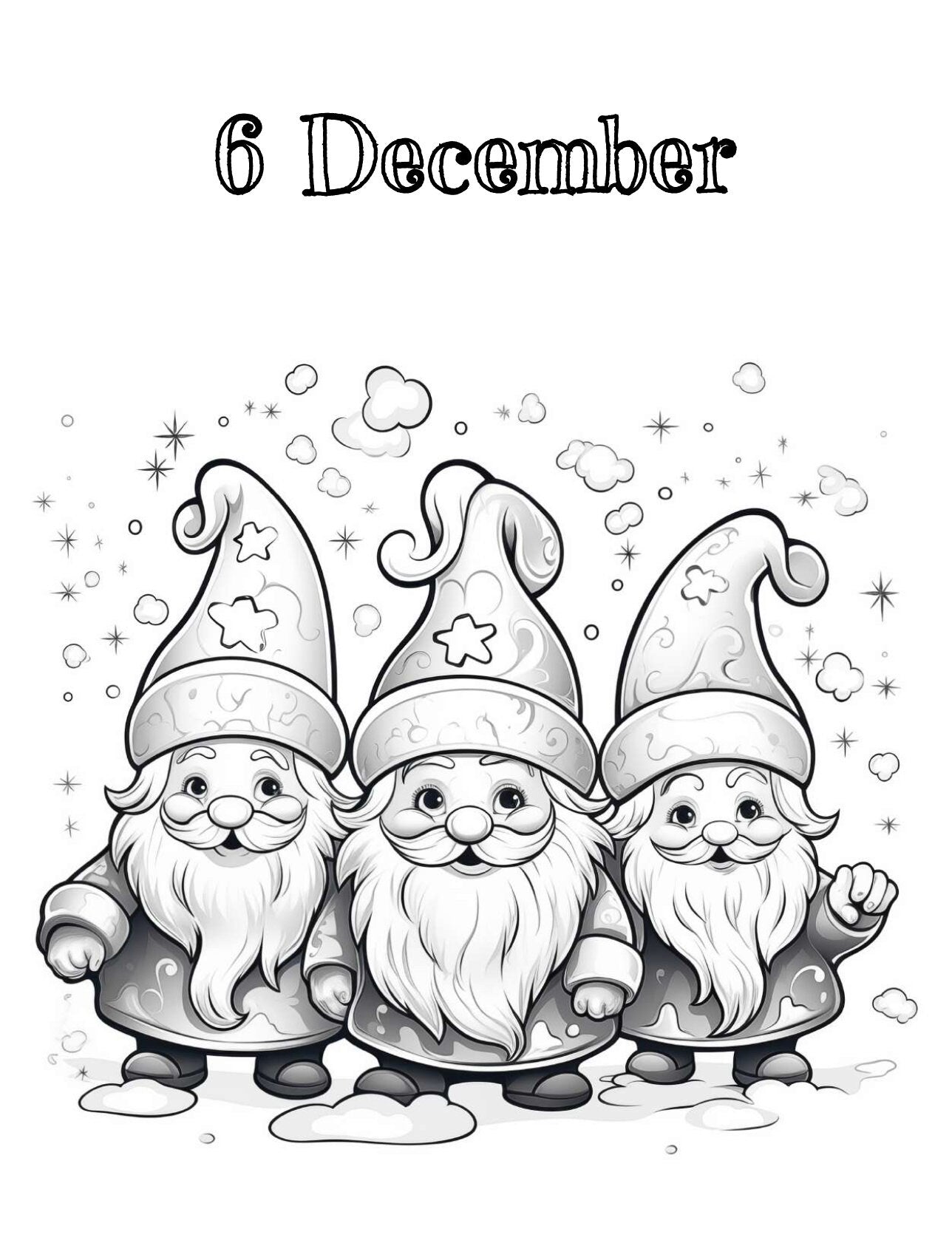 Blululi Christmas Advent Calendar Coloring Pages Bundle - 8.5 x 11 - inch digital download - Blululi