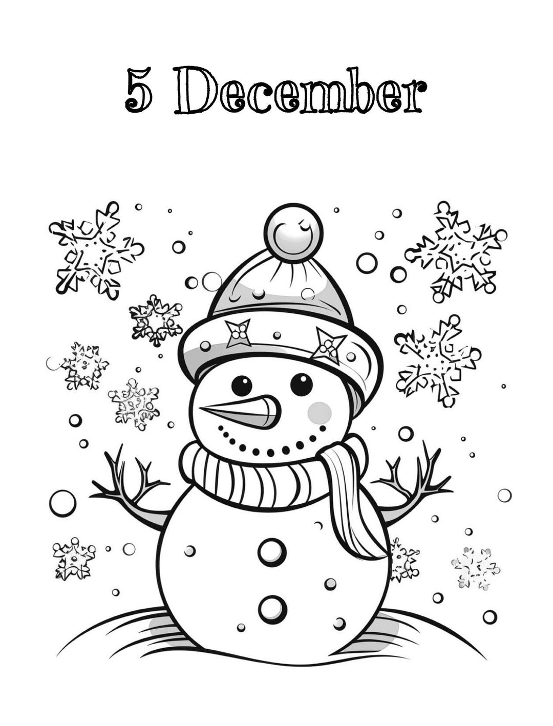 Blululi Christmas Advent Calendar Coloring Pages Bundle - 8.5 x 11 - inch digital download - Blululi