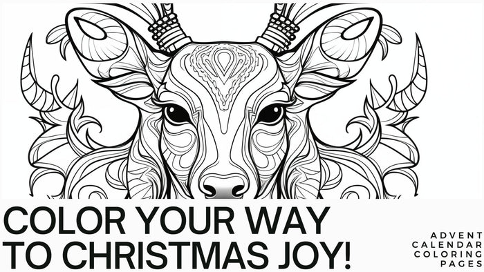 Blululi Christmas Advent Calendar Coloring Pages Bundle - 8.5 x 11-inch