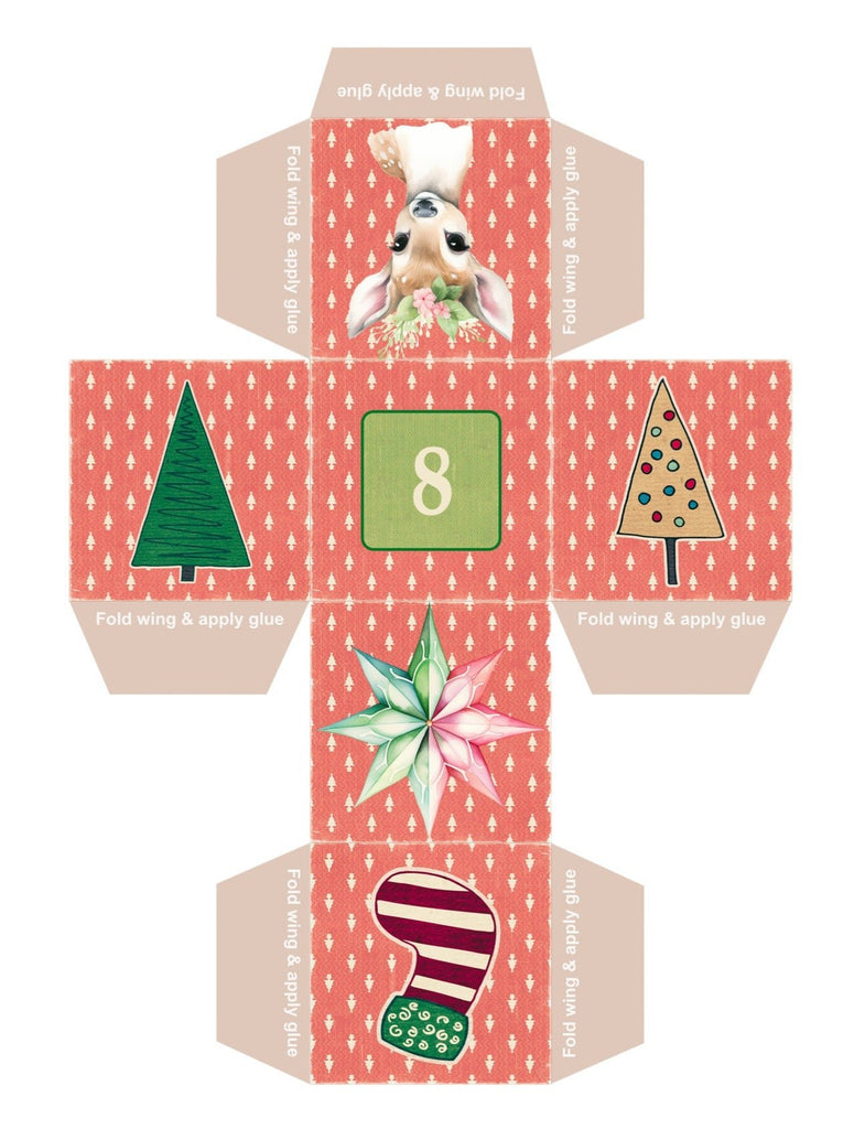 Blululi DIY Advent Calendar 3D Christmas Boxes - Printable Xmas Boxes digital download - Blululi