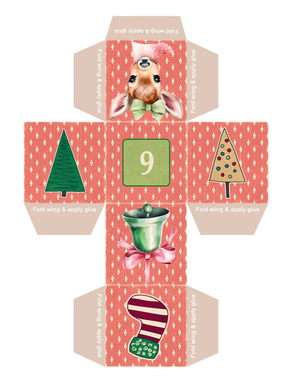 Blululi DIY Advent Calendar 3D Christmas Boxes - Printable Xmas Boxes digital download - Blululi