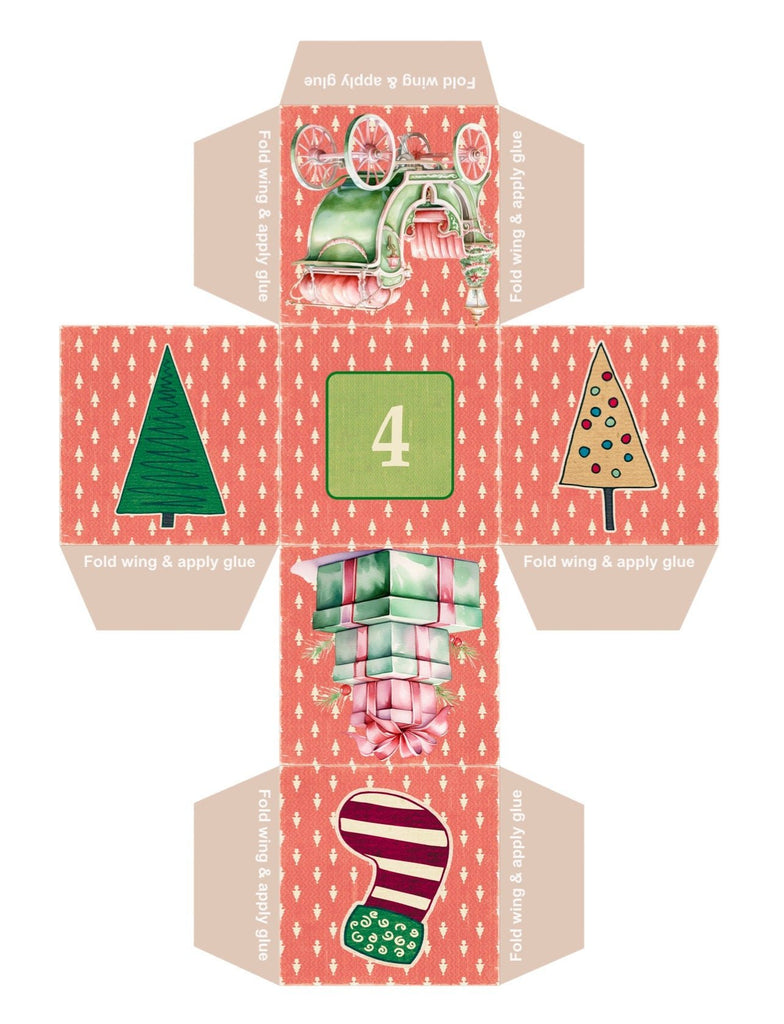 Blululi DIY Advent Calendar 3D Christmas Boxes - Printable Xmas Boxes digital download - Blululi