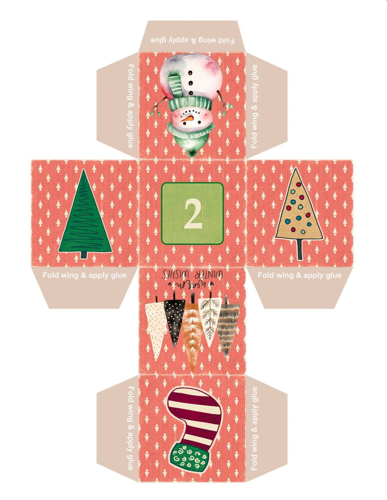 Blululi DIY Advent Calendar 3D Christmas Boxes - Printable Xmas Boxes digital download - Blululi