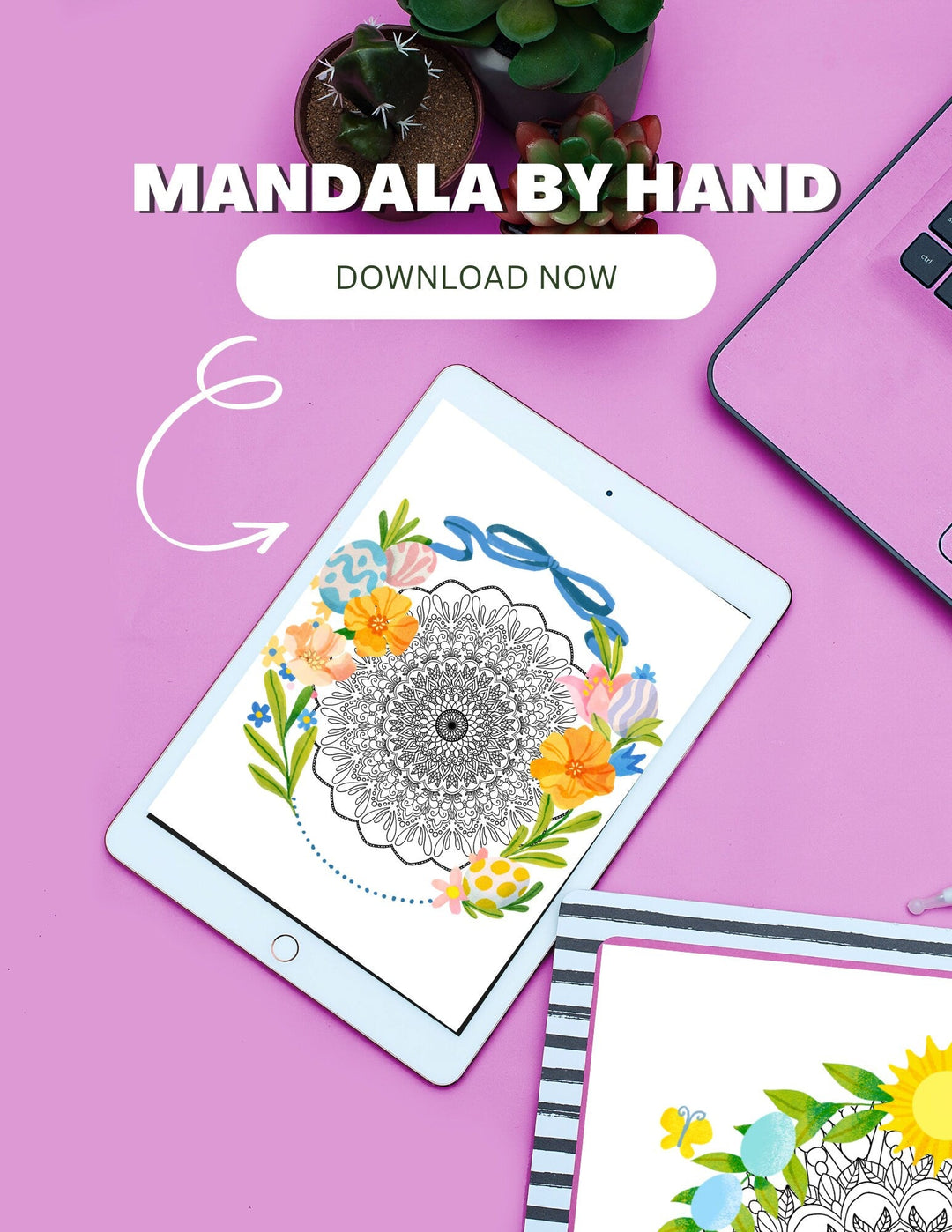 Blululi Easter Egg Mandala Coloring Pages - Printable PDF digital download - Blululi