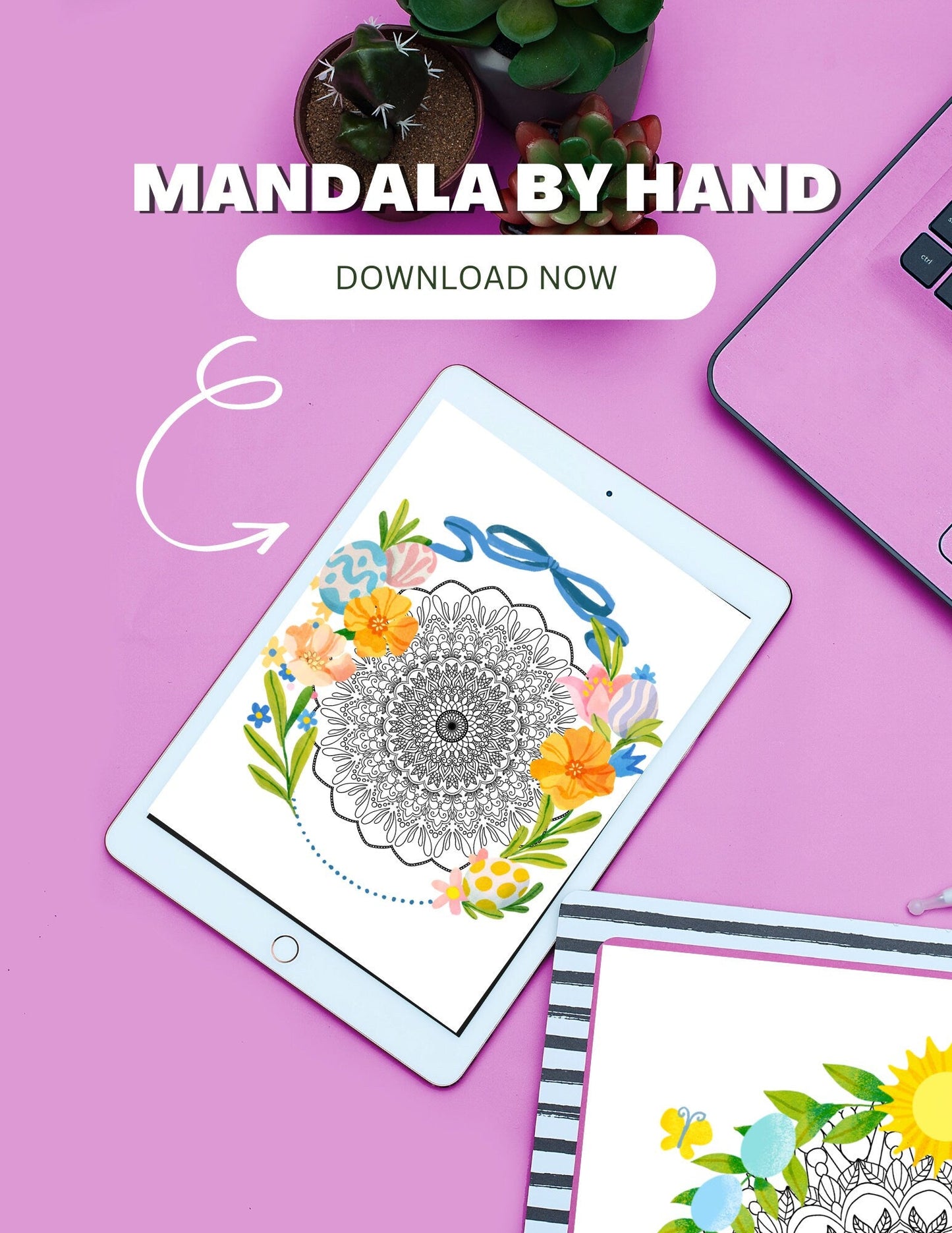 Blululi Easter Egg Mandala Coloring Pages - Printable PDF digital download - Blululi