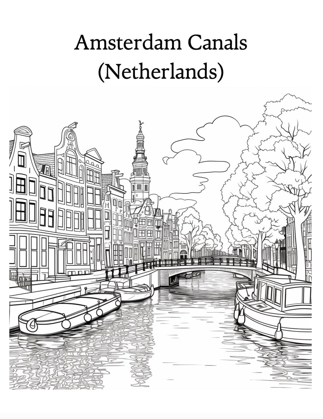 Blululi European Iconic Landmarks Coloring Pages - 19 Pages digital download - Blululi