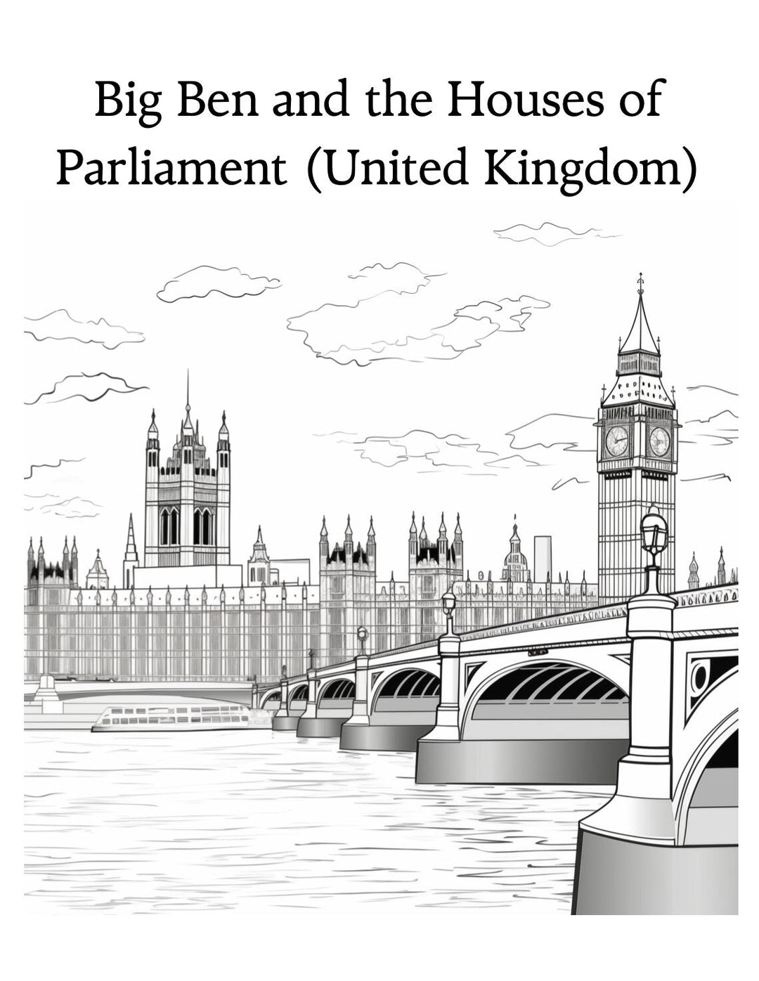 Blululi European Iconic Landmarks Coloring Pages - 19 Pages digital download - Blululi