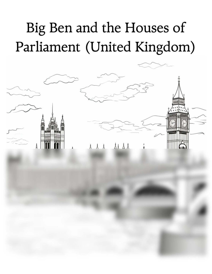 Blululi PDF Paginas para colorear icónicas europeas - 19 páginas