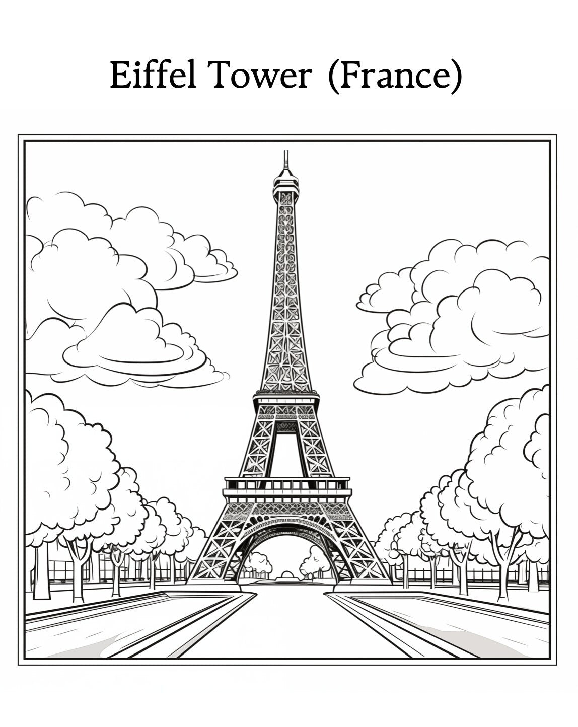 Blululi European Iconic Landmarks Coloring Pages - 19 Pages digital download - Blululi