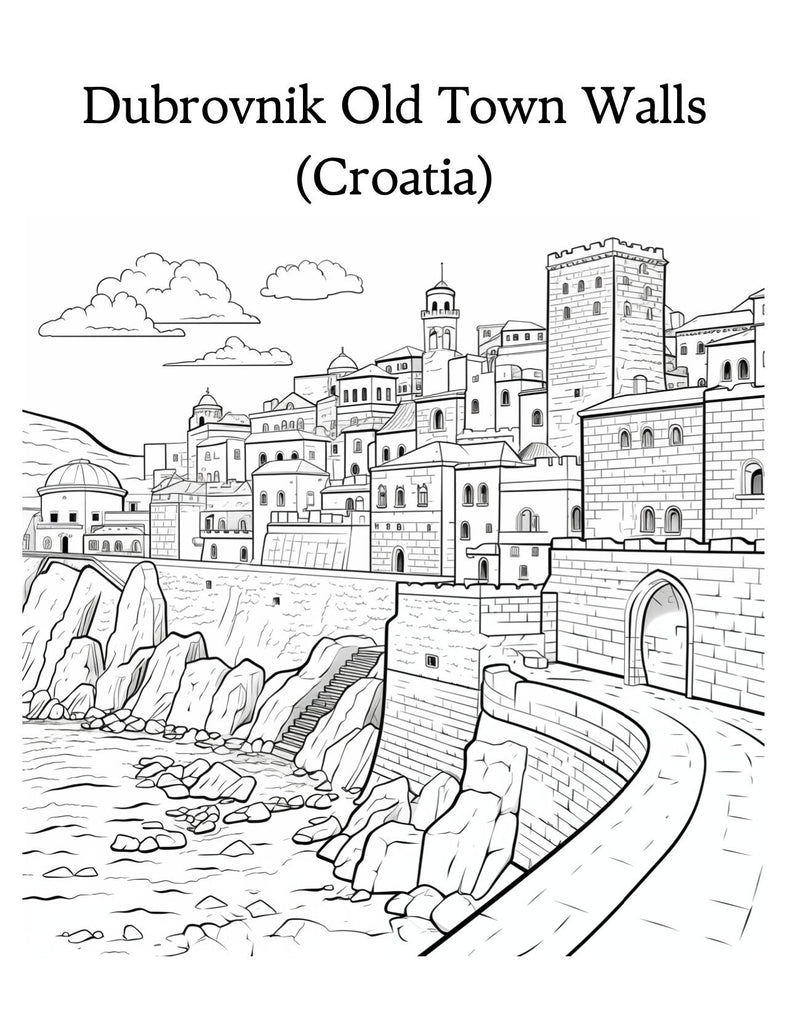 Blululi European Iconic Landmarks Coloring Pages - 19 Pages digital download - Blululi