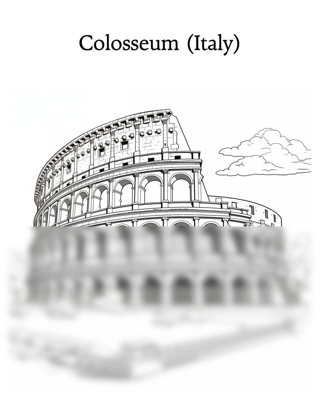 Pagine da colorare di luoghi iconici europei | 19 PDF stampabili | Torre Eiffel, Colosseo e altro ancora