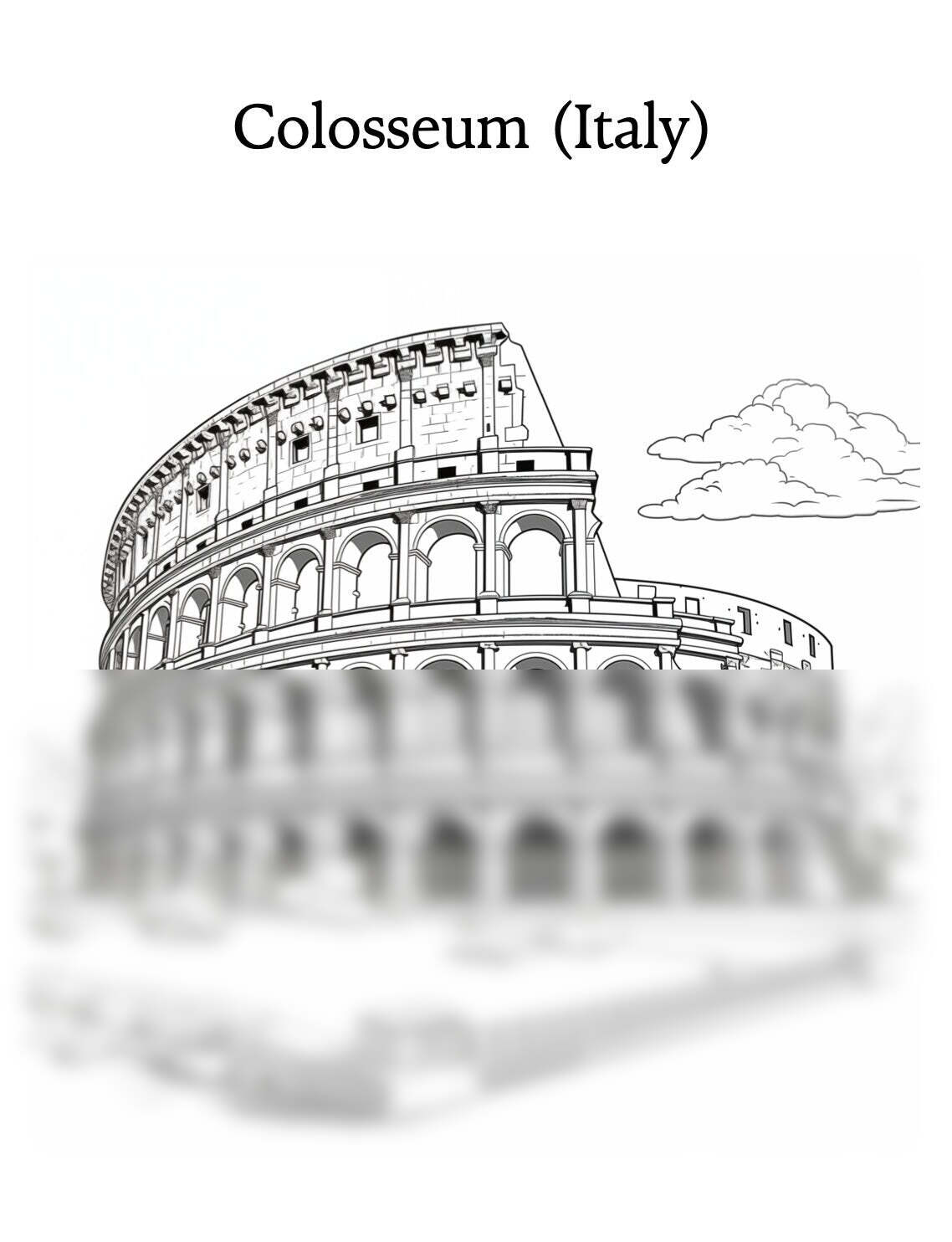 Pagine da colorare di luoghi iconici europei | 19 PDF stampabili | Torre Eiffel, Colosseo e altro ancora