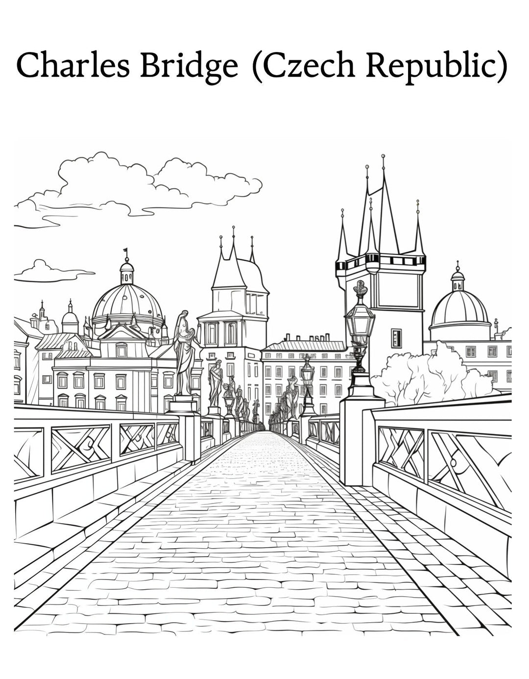 Blululi European Iconic Landmarks Coloring Pages - 19 Pages digital download - Blululi