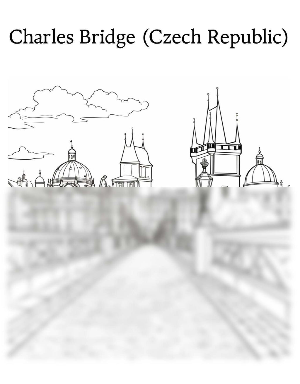 Pagine da colorare di luoghi iconici europei | 19 PDF stampabili | Torre Eiffel, Colosseo e altro ancora