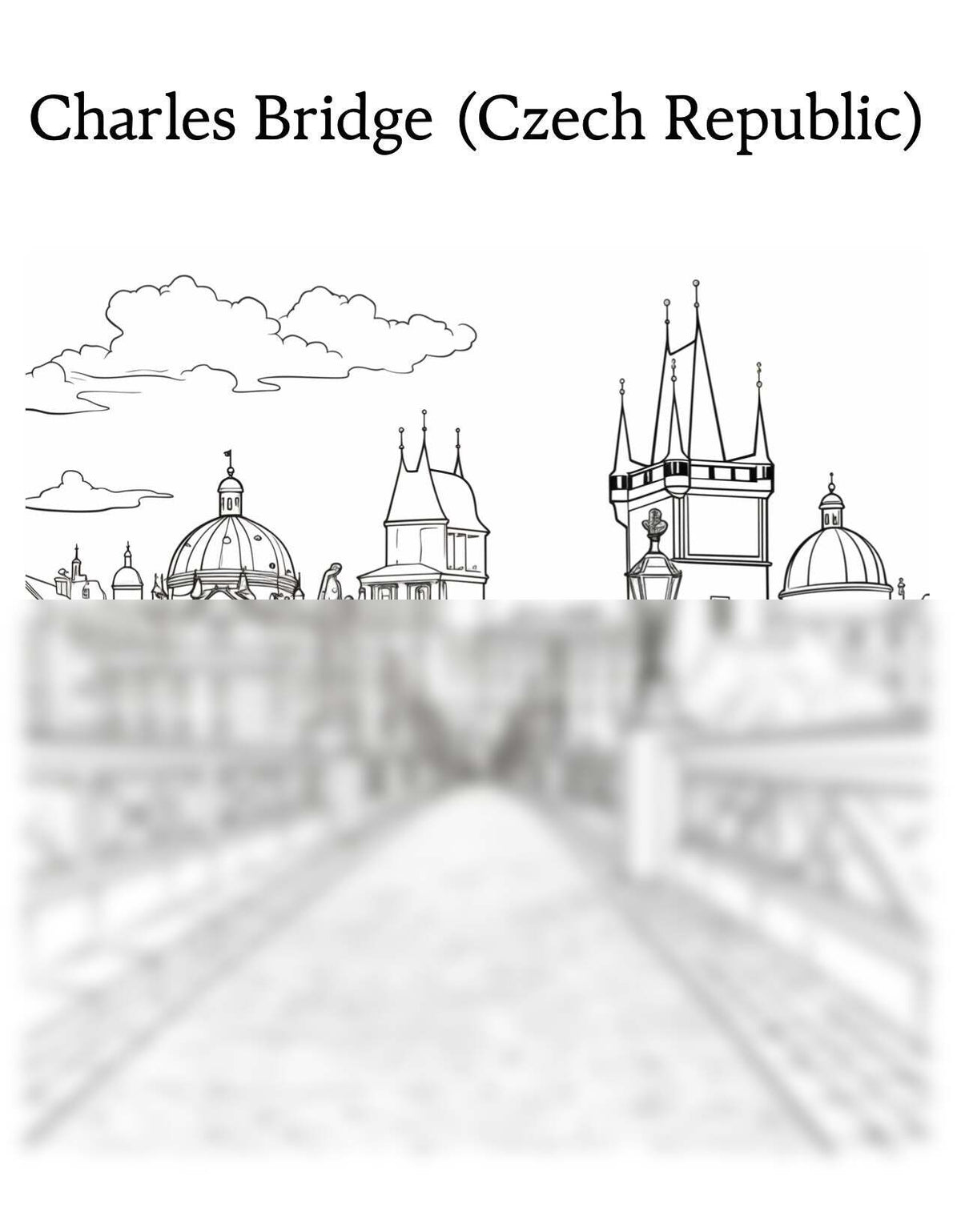 Pagine da colorare di luoghi iconici europei | 19 PDF stampabili | Torre Eiffel, Colosseo e altro ancora