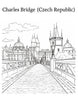 Blululi European Iconic Landmarks Coloring Pages - 19 Pages digital download - Blululi