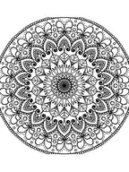 Blululi Hand - Drawn Mandala & Seamless Patterns Coloring Pages - 8.5 x 11 inches digital download - Blululi