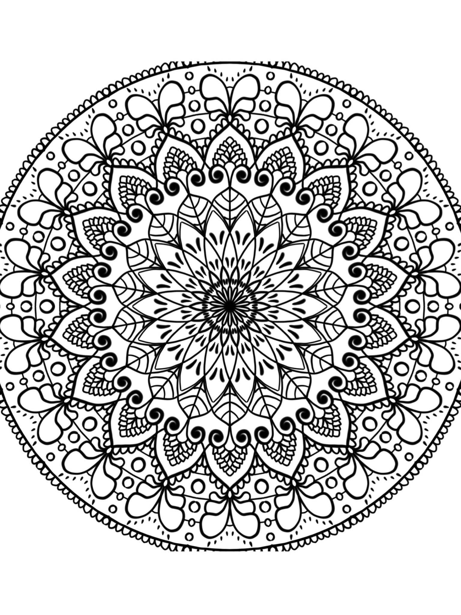 Blululi Hand - Drawn Mandala & Seamless Patterns Coloring Pages - 8.5 x 11 inches digital download - Blululi