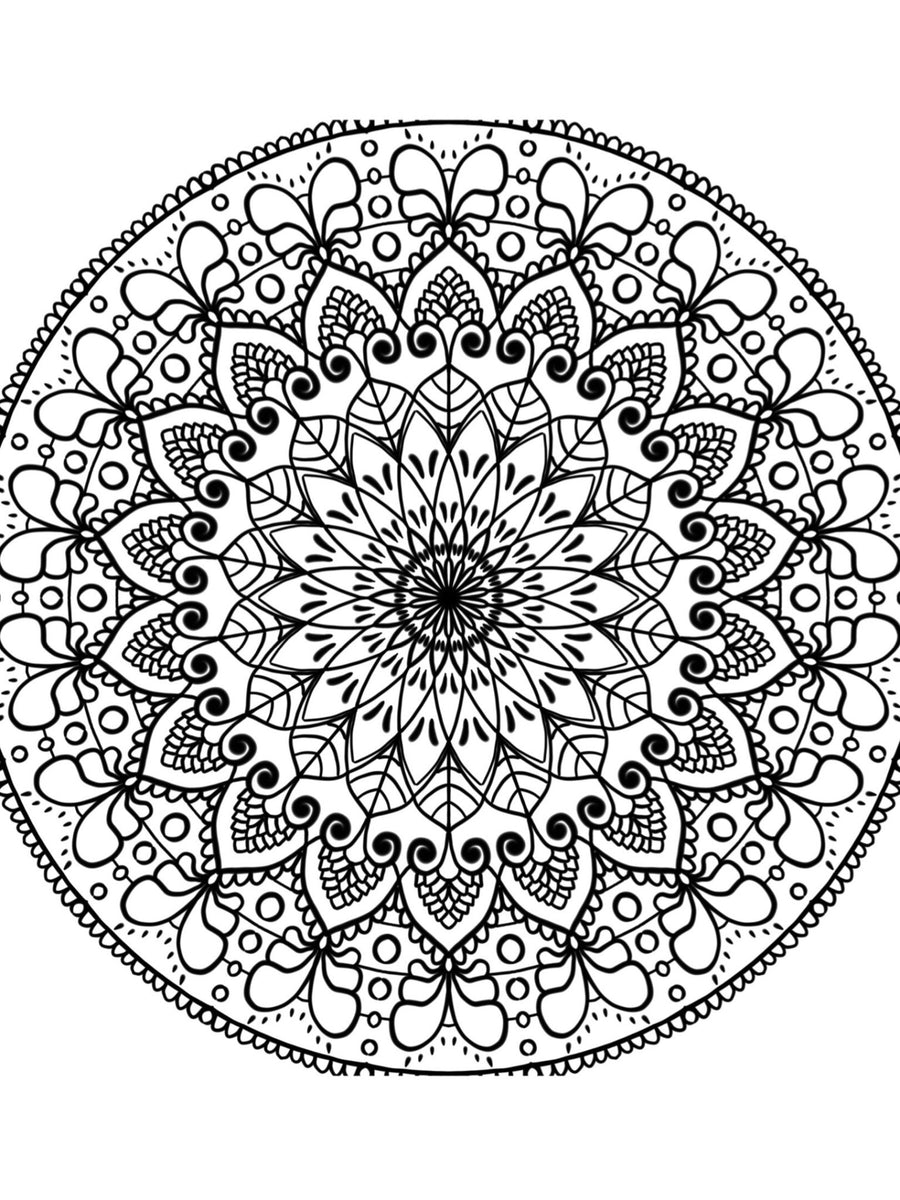 Blululi Hand - Drawn Mandala & Seamless Patterns Coloring Pages - 8.5 x 11 inches digital download - Blululi