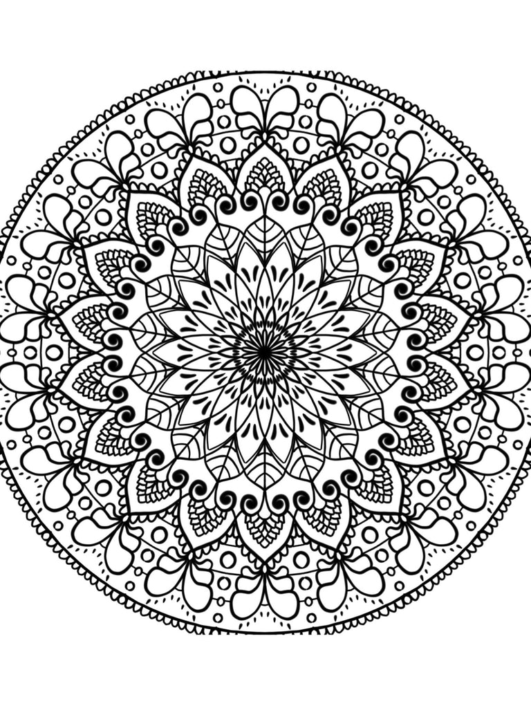 Blululi Hand - Drawn Mandala & Seamless Patterns Coloring Pages - 8.5 x 11 inches digital download - Blululi