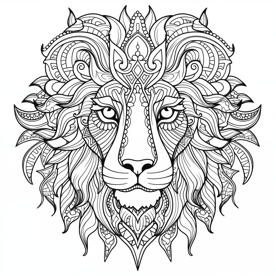 Blululi Mandala Art Animals Coloring Pages - 30 Unique Designs digital download - Blululi